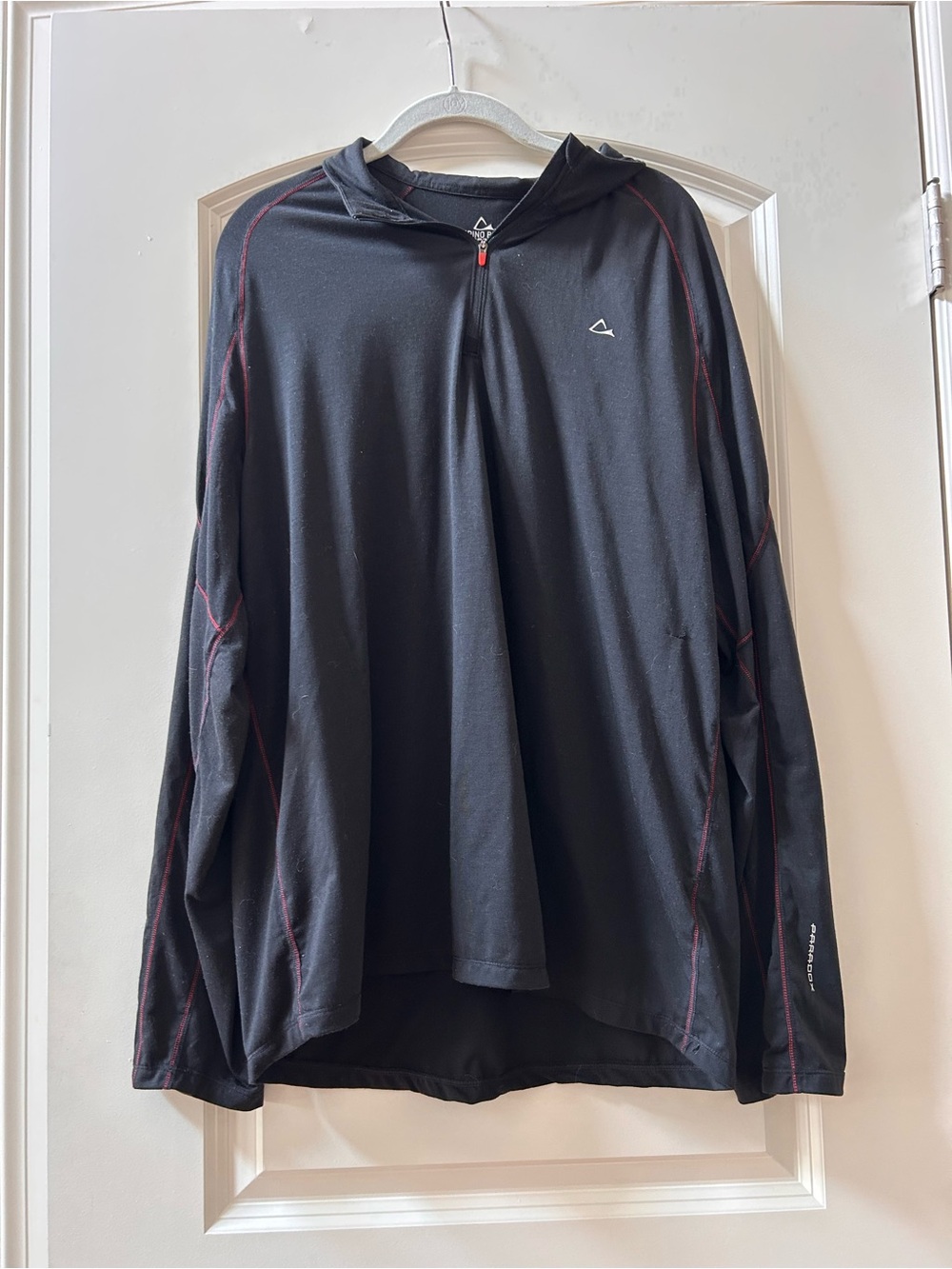 Merino Blend by Paradox Black Wool Blend 1/4 zip. Outdoor. Base layer. XL. Hike